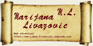 Marijana Livazović vizit kartica